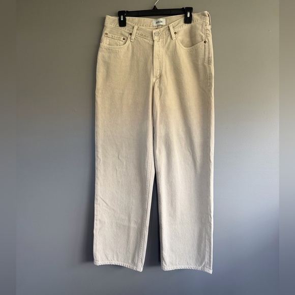 AGOLDE V-Waist Baggy Straight Leg Jeans (Scone) - Picture 5 of 8